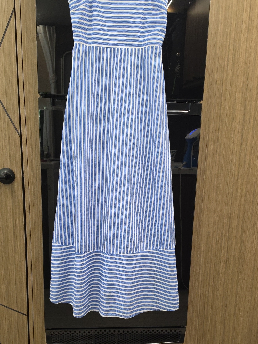 💙100% COTTON MAXI/MIDI DRESS WHITE/BLUE STRIPED, DRESS, BY JAPANA - Picture 13 of 16